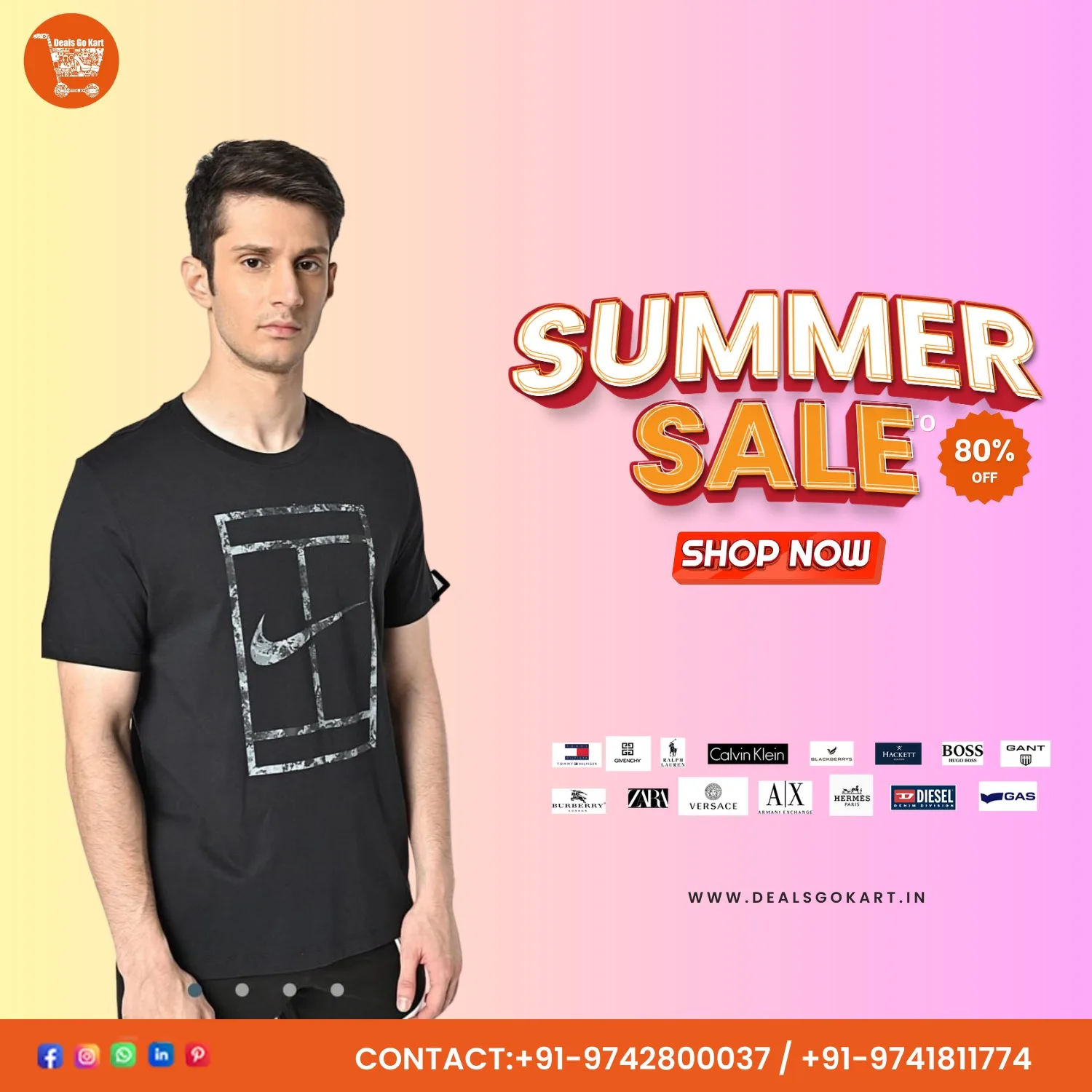 100% International Mix Branded Round Neck T-shirt At Wholesale  (9/12)