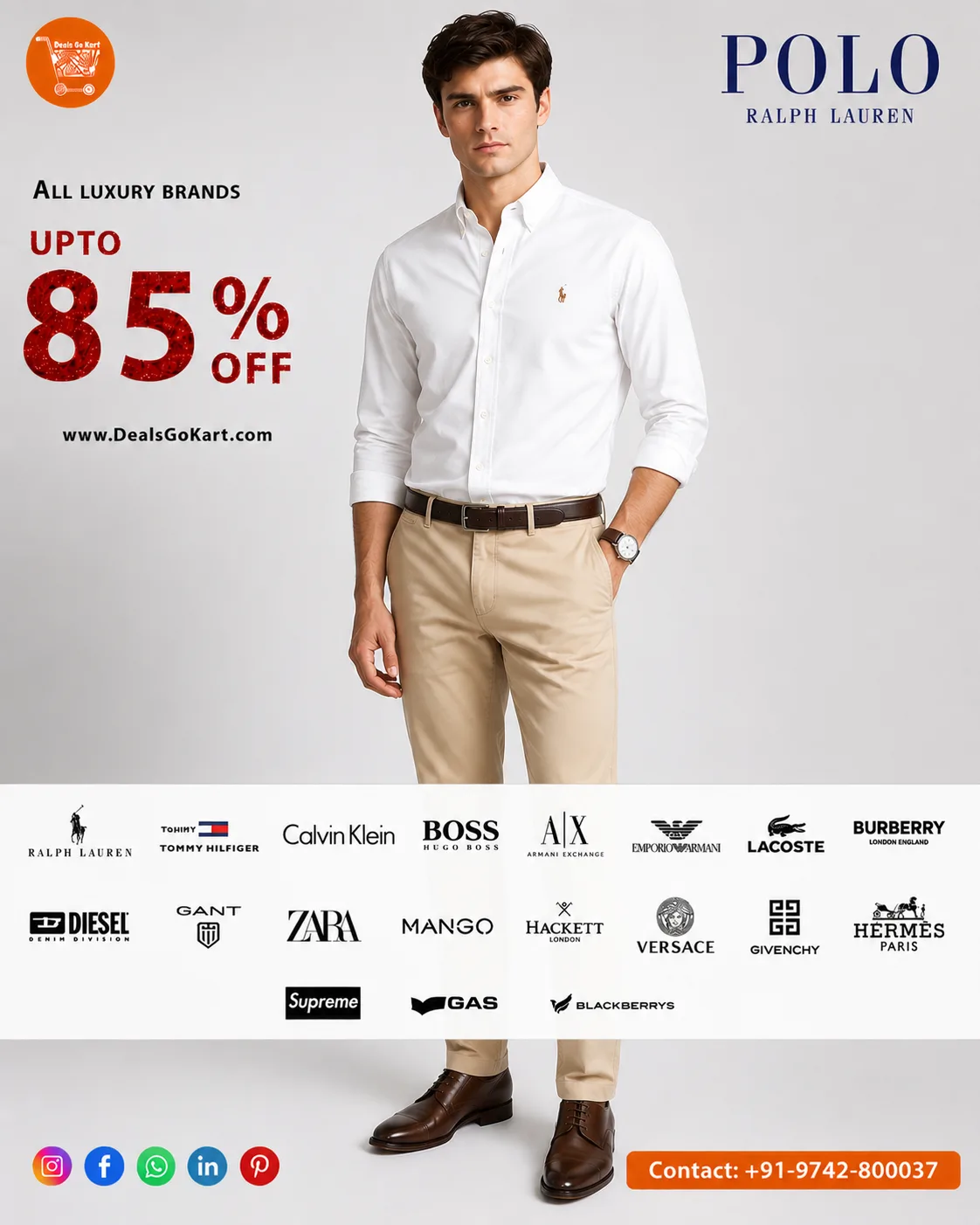 100% Original Mens International Branded Casual Shirts Wholesale Lot - (RLP) (10/10)