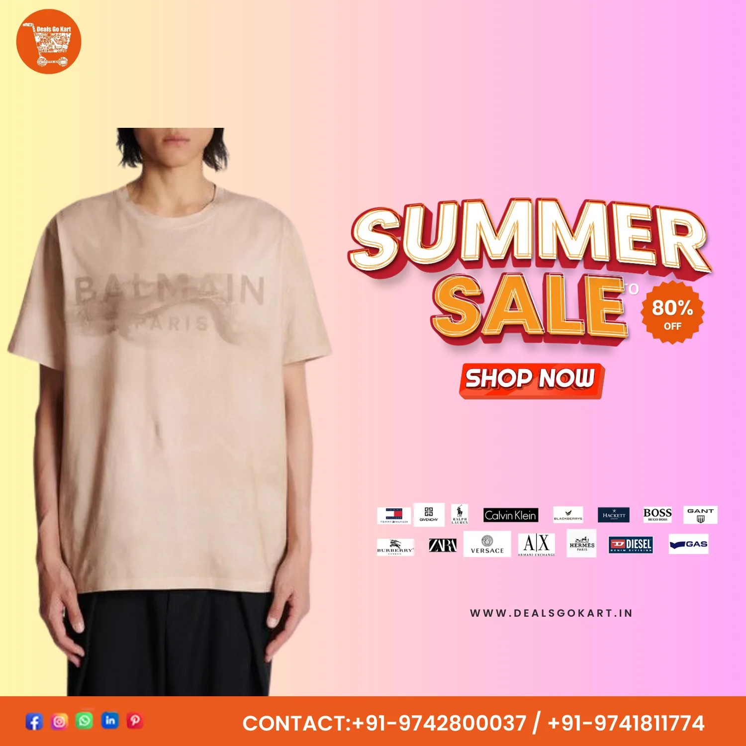 100% International Mix Branded Round Neck T-shirt At Wholesale  (12/12)