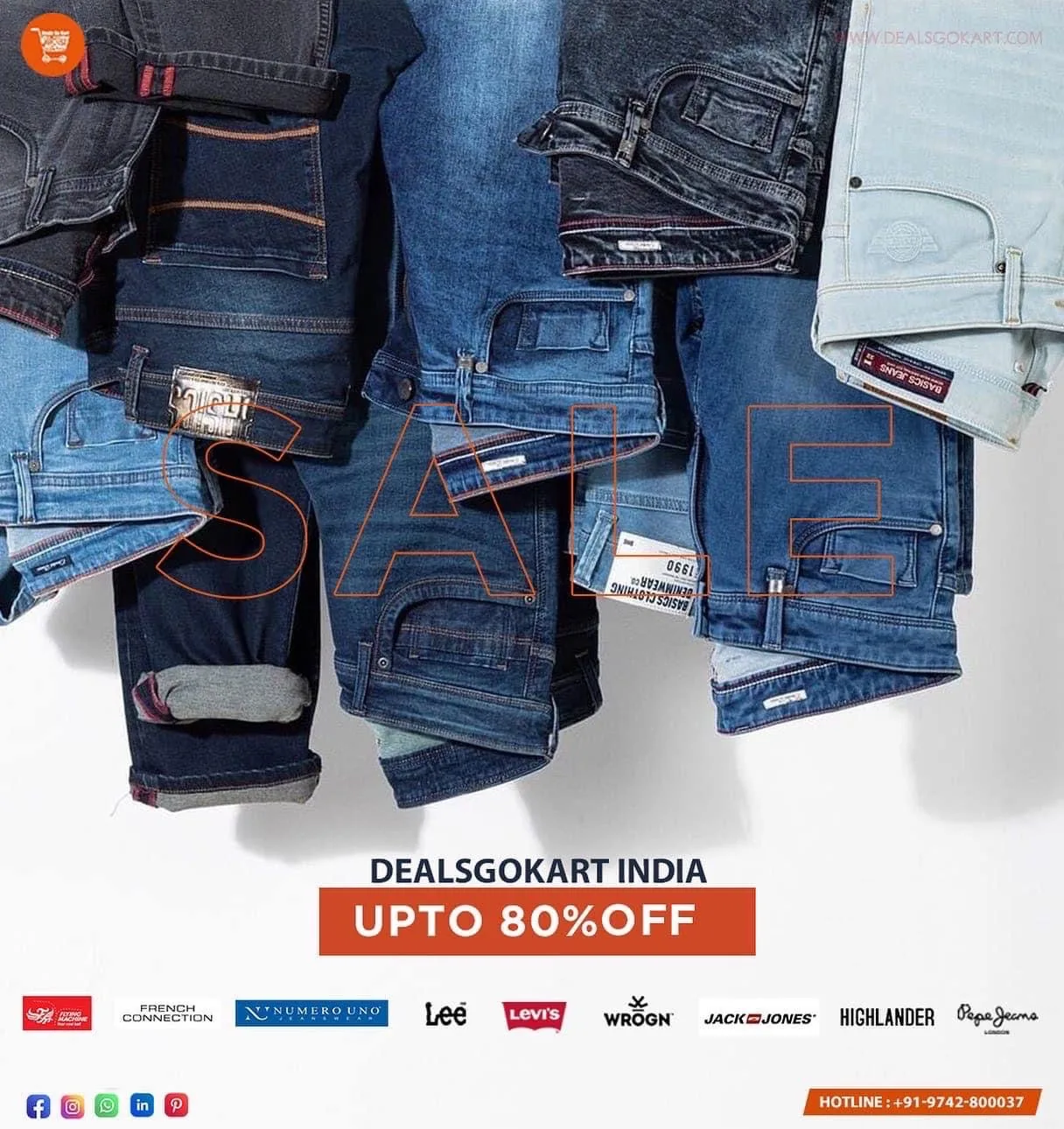 Original International Luxury Branded Mens Denim Jeans Pants