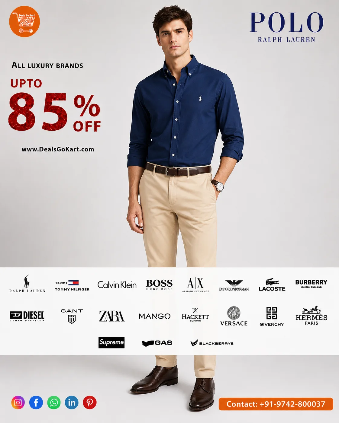 100% Original Mens International Branded Casual Shirts Wholesale Lot - (RLP) (9/10)