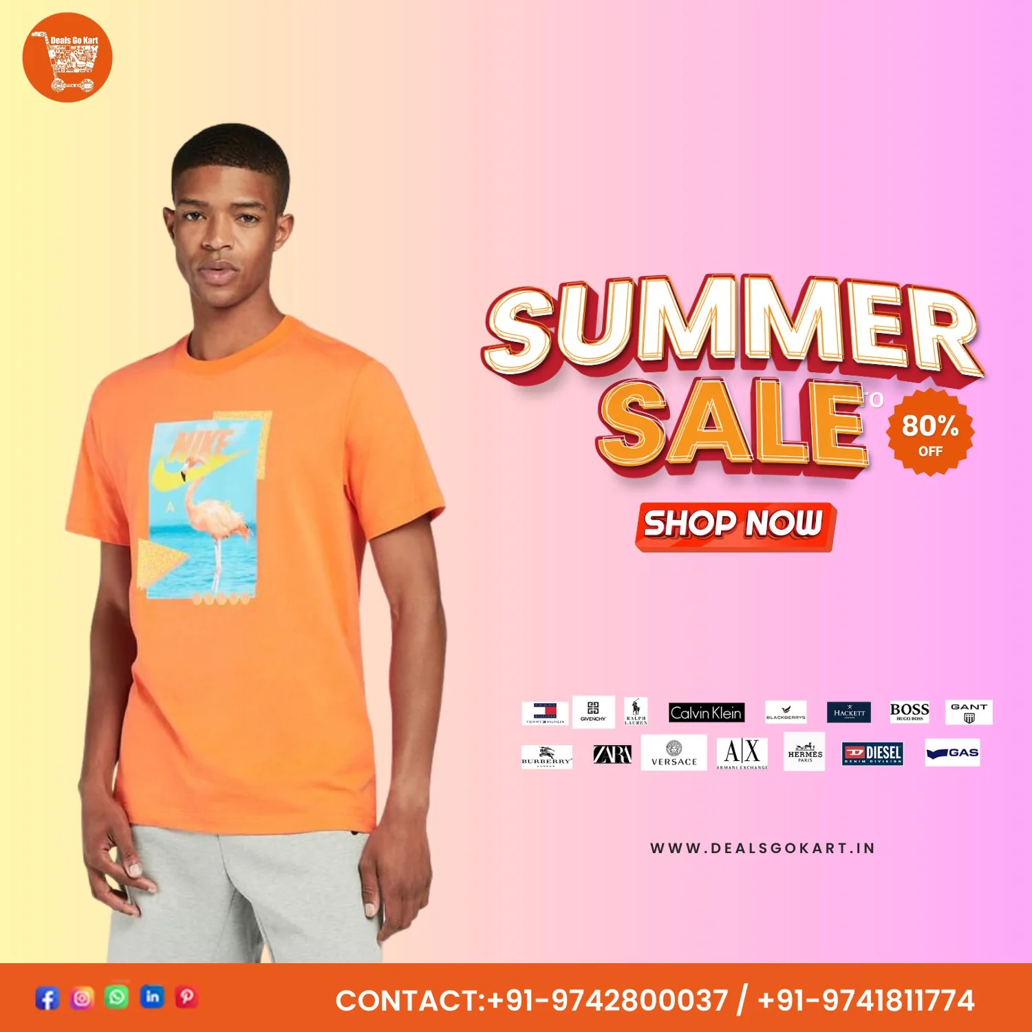 100% International Mix Branded Round Neck T-shirt At Wholesale  (11/12)