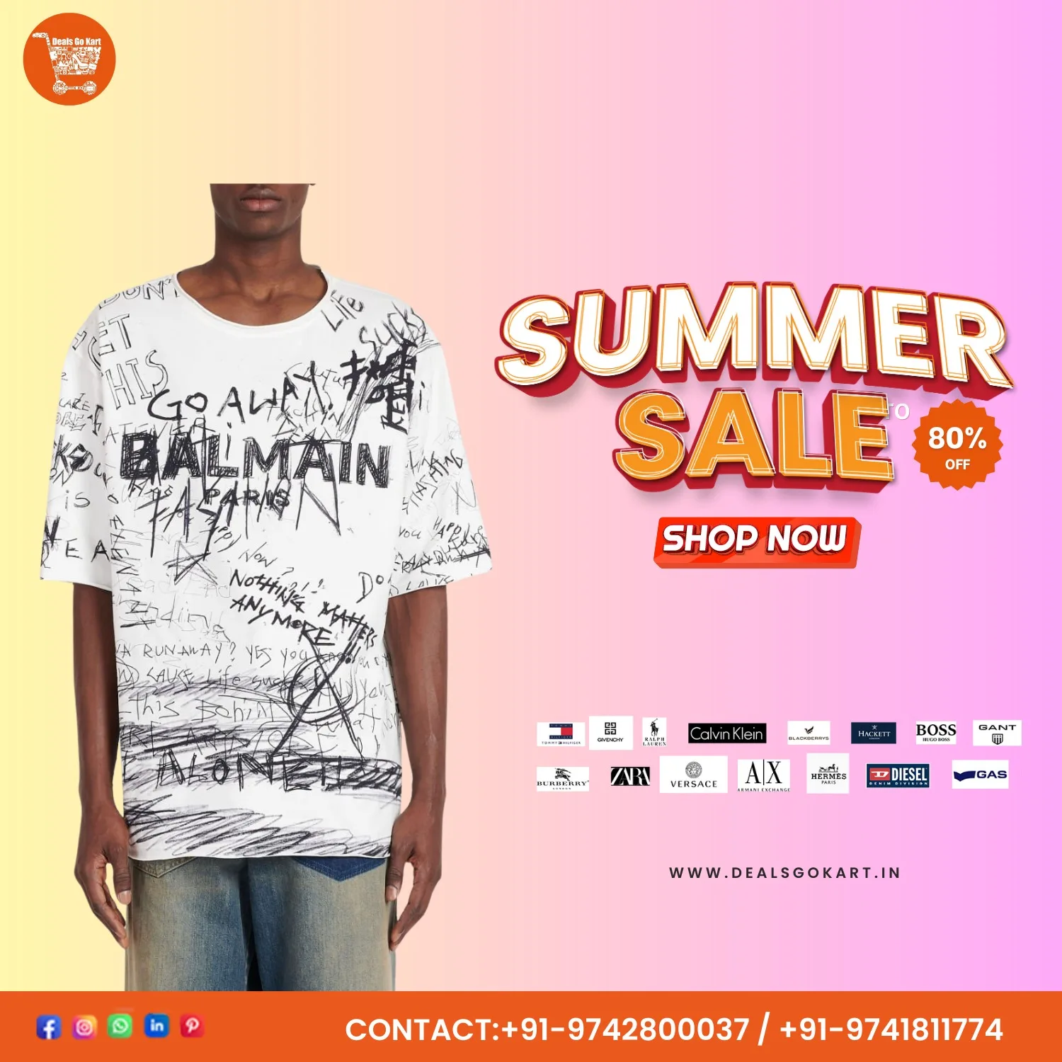 100% International Mix Branded Round Neck T-shirt At Wholesale  (10/12)
