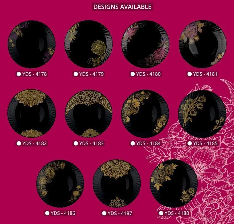 YDS4188 – 33 PCS BLACK DINNERSET  (12/12)