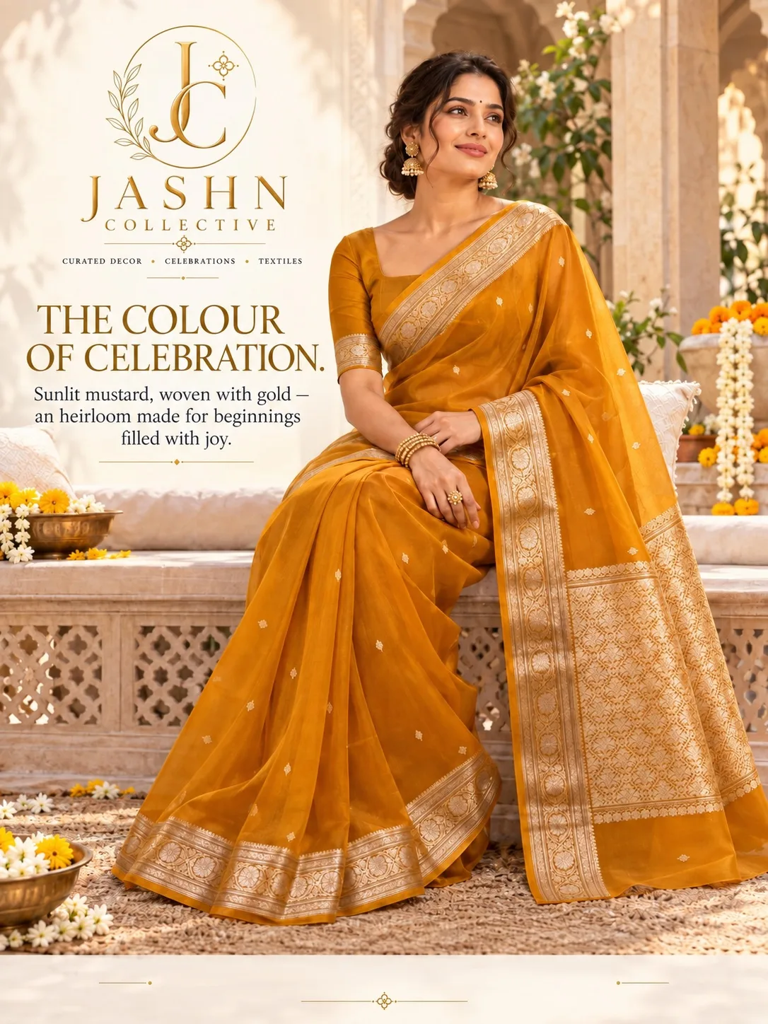 PUREMUM BANARASI PURE KORA SILK SAREE (1/8)