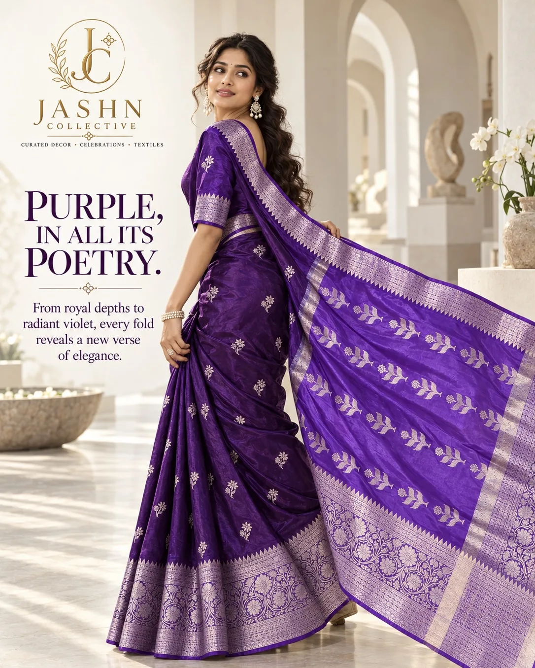 Banarasi Dyble Semi Katan Soft Silk Saree (4/5)