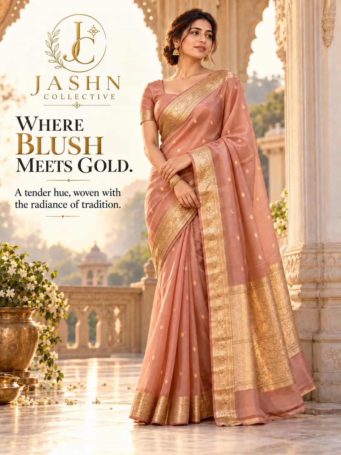 PUREMUM BANARASI PURE KORA SILK SAREE (7/8)
