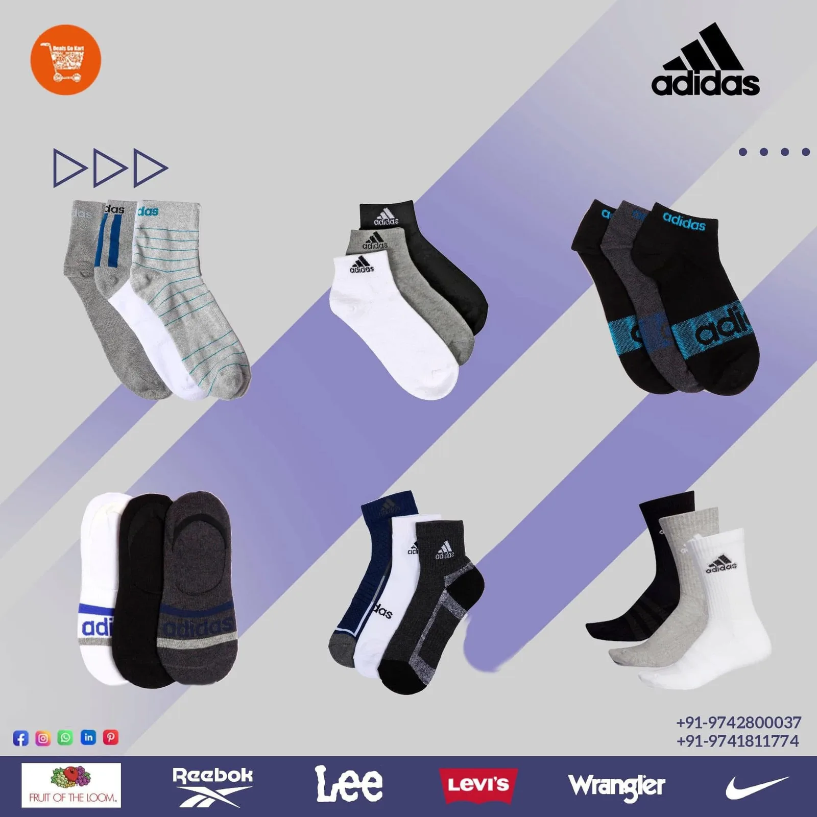 100% Original Mens Branded Socks wholesale lot